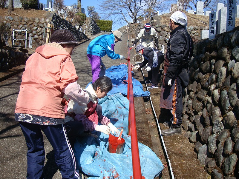 手すりのペンキ塗り変え