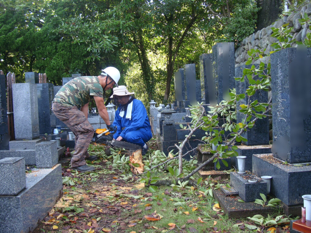 台風被害による倒木対応