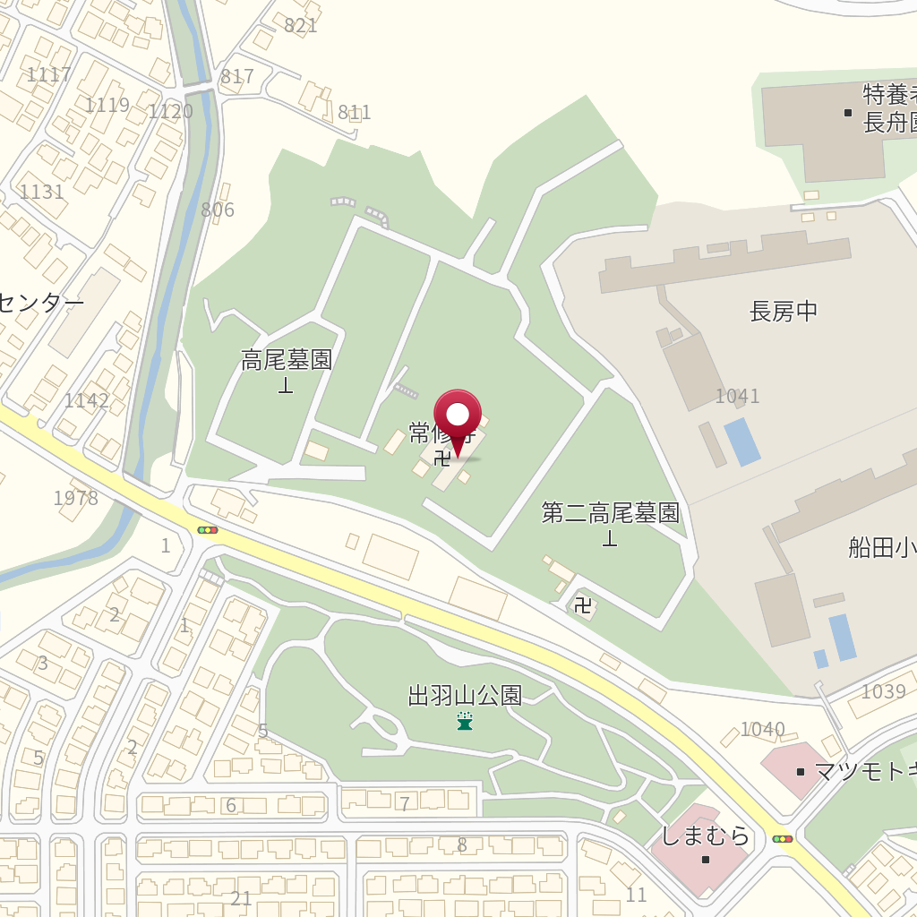 高尾墓園の地図