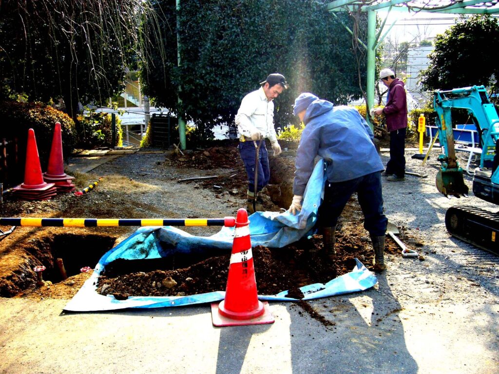 桶水・トイレ用水道改修工事